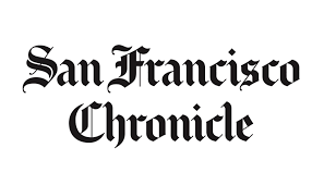 San Francisco Chronicle logo in black Gothic font on white background.